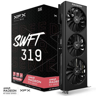 XFX 讯景 RX 6800 16GB 海外版OC 电脑游戏台式机独立显卡