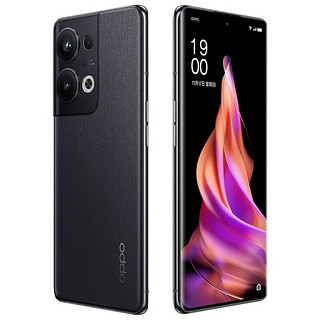 OPPO 12期 OPPO Reno9 Pro+ 新品5G手机 骁龙8+旗舰芯 80W闪充 超清曲面屏 皓月黑 16G+256G