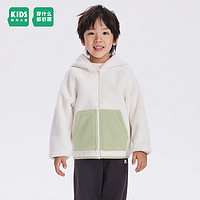 森马（Semir）童装儿童外套20舒适仿羊羔绒女童上衣男童潮流 奶白10501 100cm