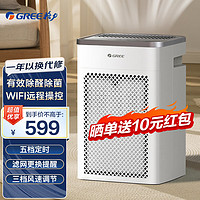 GREE 格力 空气净化器除甲醛除菌除异味除PM2.5除雾霾粉尘远程Wifi控制家用小巧轻便 KJ210G-A01