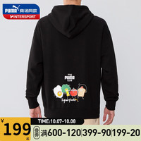 彪马（PUMA）外套男装 黑金串标潮流运动训练跑步休闲服连帽夹克 533199-01/黑色/卡通印花 L(180/100A)