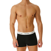 Calvin Klein 男士平角内裤套装 U2664G-001 3条装 黑色 L