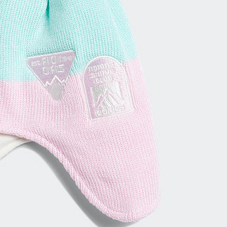 adidas阿迪达斯男大童儿童冬季运动休闲针织帽子 粉/绿 OSFY