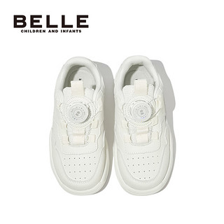 BeLLE 百丽 童鞋儿童校园演出鞋23年女童小白鞋秋季男童运动鞋中大童休闲 气质白 36 适合脚长约21.7-22.2cm