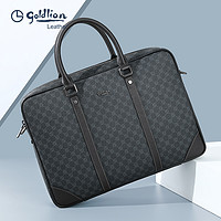 goldlion 金利来 2023新款男士公文包男商务休闲手提包实用大容量男士包包