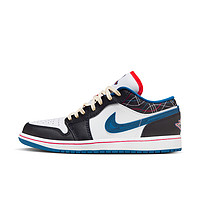 AIR JORDAN 正代系列 Air Jordan 1 Low Se 男子篮球鞋 FV3622-141 白色/工业蓝/白色/黑/迷人红/棉布白 42.5