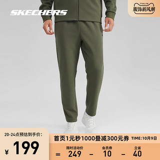 SKECHERS 斯凯奇 2023秋季新款男子针织休闲裤运动卫裤柔软舒适简约