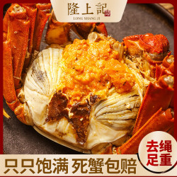 LONG SHANG JI 隆上記 中秋品蟹：隆上記 现货大闸蟹（去绳足重）全母2.4-2.7两 10只礼盒装（14.9元/只，可更低）