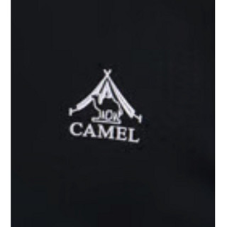 CAMEL 骆驼 轻户外系列 男士圆领长袖T恤 M13CAQR120 黑色 XXXL