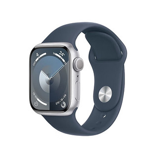 Apple 苹果 watch苹果手表s9 iwatch s9智能运动手表男女通用款 风暴蓝 标配 41毫米 蜂窝款 S/M