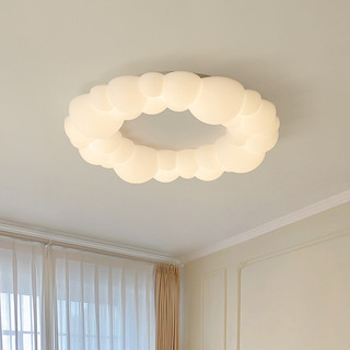 2023流行客厅灯现代简约大气主卧室灯具奶油风泡泡云朵吸顶灯