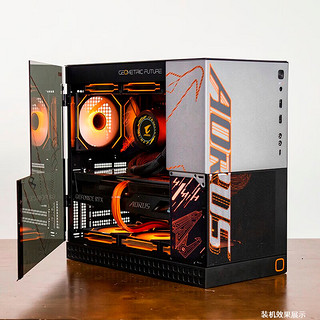 GIGABYTE 技嘉 AORUS 几何未来M4 中塔式机箱支持EATX主板360水冷前置Type-c AORUS丨1MM钢板丨优化垂直风道