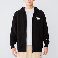 彪马(PUMA)外套男装 黑金串标潮流运动训练跑步休闲服连帽夹克 533199-01/黑色/卡通印花 2XL(190/108A)