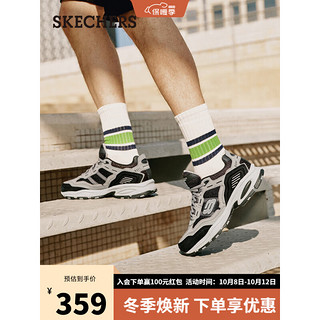 SKECHERS 斯凯奇 2023秋运动鞋厚底增高老爹鞋男休闲鞋237067木炭色/黑色/CCBK39