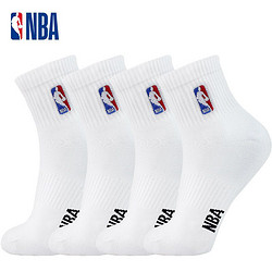 NBA 男士中筒运动袜子男款棉舒适吸汗透气时尚潮流健身篮球跑步袜