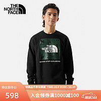 北面（The North Face）卫衣男女同款户外运动休闲针织套头衫86Q0 JK3/黑色 XL/180