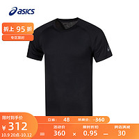 ASICS 亚瑟士 运动T恤男子ACTIBREEZE短袖透气吸湿舒适 2031E301-001 黑色 XXL