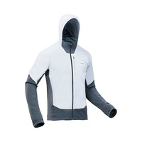 迪卡侬（DECATHLON）软壳衣男夹克防风外套秋冬风衣抓绒软壳外套男户外ODT1 灰白色 S