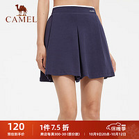 CAMEL 骆驼 运动半身裙女子针织短裙休闲户外网球裙 C0S14LF648-1 宝蓝 XL
