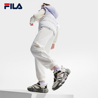 斐乐（FILA）女鞋ET WE复古运动鞋2023冬加绒异行鞋休闲鞋老爹鞋 南极灰/黑-AB 39