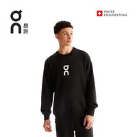 On昂跑冬男款经典运动风柔软亲肤休闲圆领卫衣Club Crew Black  黑色 L