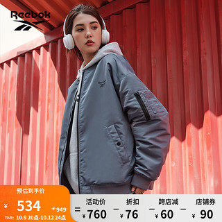 Reebok锐步男女款JKT/PAD美式梭织夹棉棒球夹克 23REF201UGB7 A/S