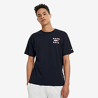 TOMMY HILFIGER Tommy Jeans 男女同款情侣纯棉摇滚印花短袖T恤11785