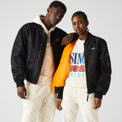 lacoste拉科斯特经典logo男装双面穿保暖棉服夹克外套男