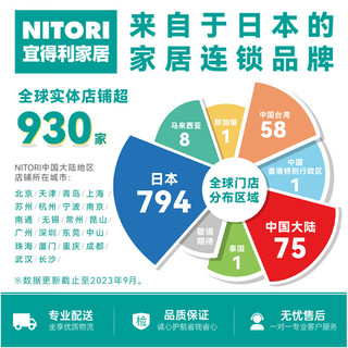 NITORI宜得利家居 家具 收纳柜斗橱卧室储物柜抽屉式柜 N波士顿 高柜80 水洗白