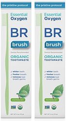 Essential Oxygen BR 认证牙膏牙齿更白薄荷味2 支