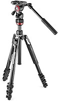 Manfrotto 曼富图 Befree Live 铝制旅行三脚架QPL（夹紧带流动视频头，含袋子，承重：4kg