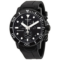 TISSOT 天梭 Seastar 1000 计时码表 黑色表盘石英男表 T120.417.37.051.02