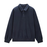 GIORDANO 佐丹奴 男士长袖POLO衫 01013787 海军蓝 L