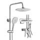  ARROW 箭牌卫浴 AE3402S-P 四功能泉沐弧方淋浴花洒套装　