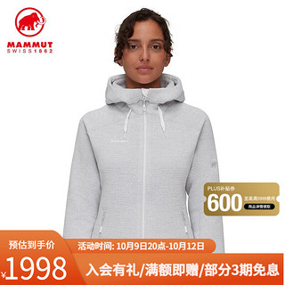 MAMMUT 猛犸象 Arctic 女士休闲保暖舒适快干抓绒连帽卫衣 银灰色混色 XS