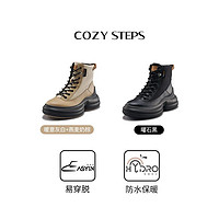 COZY STEPS 可至厚底舒适增高休闲靴中筒圆头防滑贝果马丁靴7153