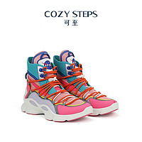COZY STEPS 可至秋款NASA休闲拼接撞色高帮女式运动鞋5064