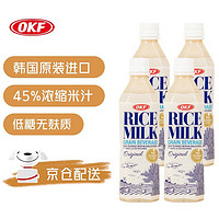 OKF 韩国进口 低糖奶味米露 45%浓缩米汁不添加蔗糖无酒精无麸质 奶味米露 500ml*4瓶