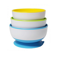 黑卡会员：munchkin 满趣健 ‎49003 儿童吸盘碗 3个装 黄色+绿色+蓝色