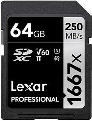 Lexar 雷克沙 专业 1667x 64GB SDXC UHS-II 内存卡