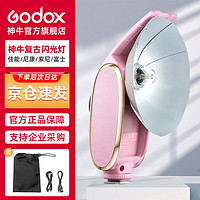 Godox 神牛 复古闪光灯Lux Senior相机闪光灯适用佳能索尼徕卡富士松下通用热靴微单数码胶片经典便携小型粉色