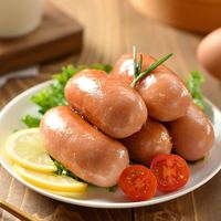 小东北 星厨 火山石烤肠  台式热狗原味肠黑椒味地道肠纯肉肠烧烤火腿肠6口味 火山石原味3袋+黑胡椒3袋