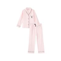 VICTORIA'S SECRET 维多利亚的秘密 宅度假系列 女士睡衣套装 112425054YXQ 条纹款 粉雾色 S