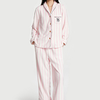 VICTORIA'S SECRET 维多利亚的秘密 宅度假系列 女士睡衣套装 112425054YXQ 条纹款 粉雾色 M