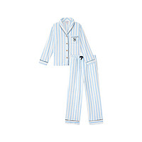 VICTORIA'S SECRET 维多利亚的秘密 宅度假系列 女士睡衣套装 112425055J2K 条纹款 水蓝色 M