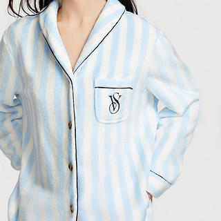 VICTORIA'S SECRET 维多利亚的秘密 宅度假系列 女士睡衣套装 112425055J2K 条纹款 水蓝色 XS
