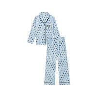 VICTORIA'S SECRET 维多利亚的秘密 宅度假系列 女士睡衣套装 112425055W4O 波点款 蓝色 L
