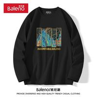 Baleno 班尼路 男士长袖t恤男秋季2023国潮中国风内搭纯棉打底衫
