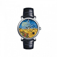 Van Gogh 梵高 荷兰VanGogh·梵高手表明星同款麦田群鸦 Gent 07-1进口机芯牛皮表带男款石英手表