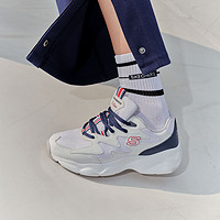 SKECHERS 斯凯奇 官方outlets女士厚底小白鞋缓震运动鞋子跑步鞋复古老爹鞋